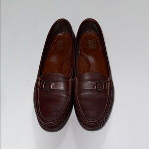 SAS Women’s Dark Brown Leather Slip-On Loafers